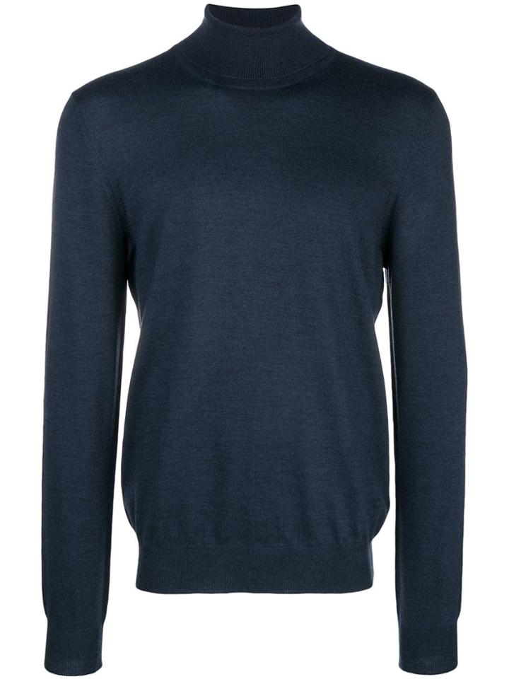 Fay Lightweight Turtleneck Sweater - Blue