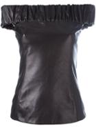 Drome Off-shoulders Blouse, Women's, Size: Xs, Black, Cupro/leather
