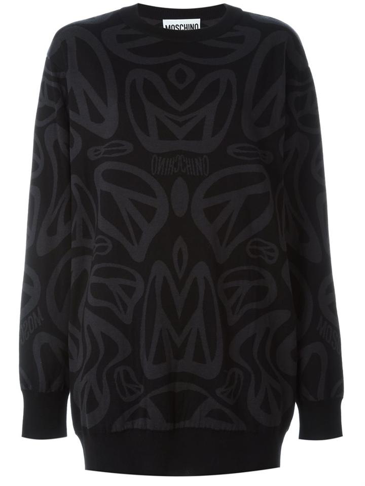 Moschino Peace Intarsia Knit Dress