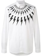 Lightning Bolt Shirt - Men - Cotton - 38, White, Cotton, Neil Barrett