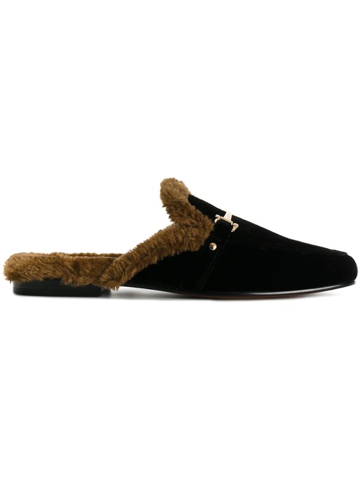 Sam Edelman Dancia Faux Fur Mules - Black