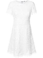 Elie Tahari - Short Sleeve Crochet Mini Dress - Women - Ramie/polyester/spandex/elastane - 8, White, Ramie/polyester/spandex/elastane
