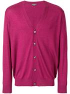 N.peal V-neck Button Cardigan - Pink & Purple