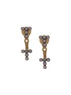 Yannis Sergakis Charnières Three Cluster Stud Earrings - Gold