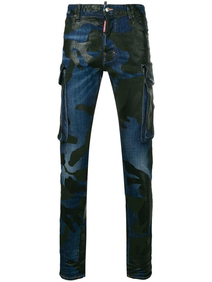 Dsquared2 Biker Skinny Trousers - Blue