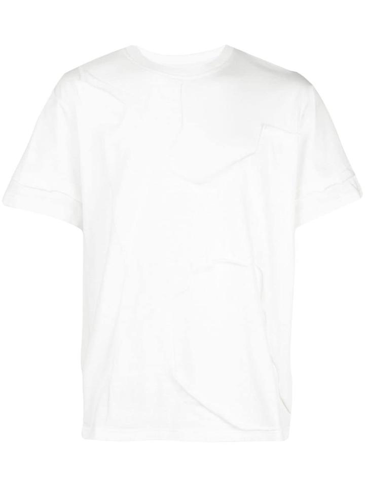 Mostly Heard Rarely Seen Cut Me Up Drop Shoulder T-shirt - White