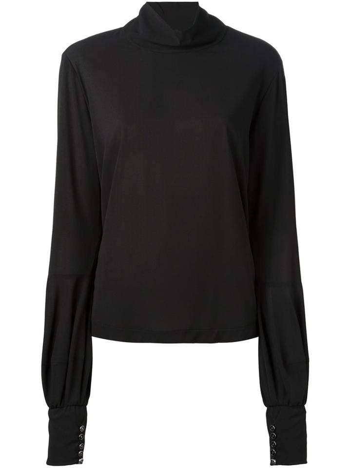 Giorgio Armani Roll-neck Blouse - Black