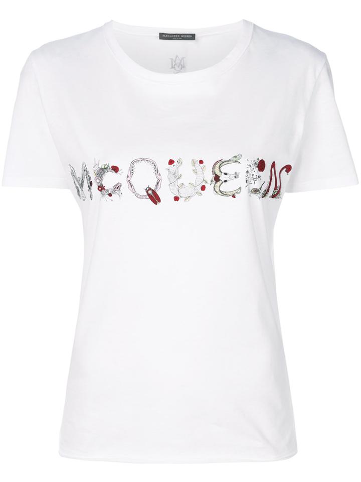 Alexander Mcqueen Mcqueen Bug Print T-shirt - White