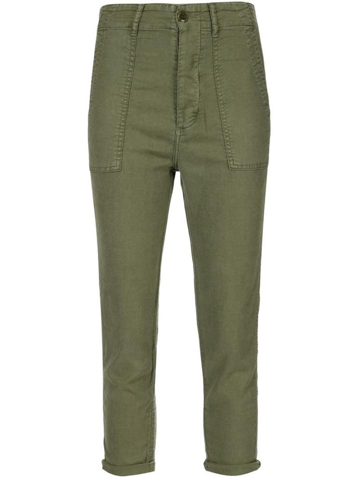 The Great 'the Slouch Armies' Trousers, Women's, Size: 24, Green, Cotton/tencel/linen/flax/polyurethane