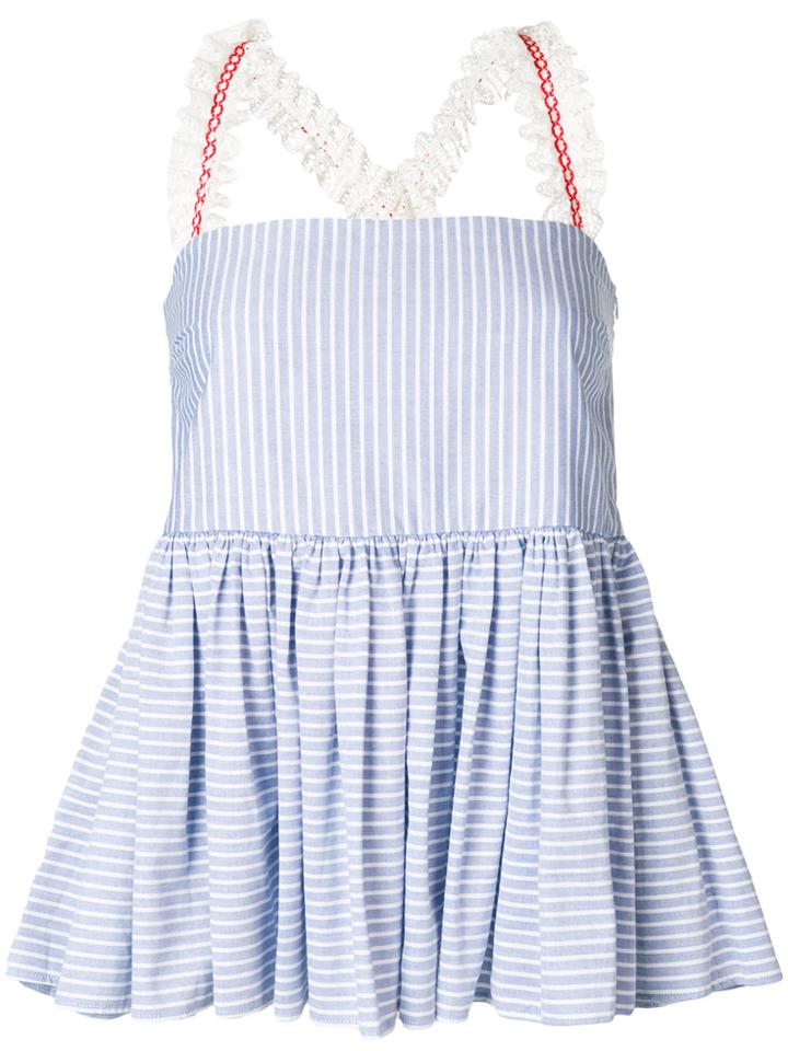 Jour/né Striped Flared Top - Blue