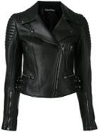Tom Ford Zipped Biker Jacket, Women's, Size: 38, Black, Lamb Skin/silk