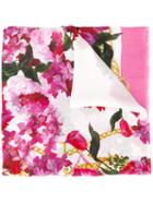 Dolce & Gabbana Floral Print Scarf, Women's, Pink/purple, Modal/cashmere