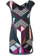 Versace Collection Printed Fitted Dress, Women's, Size: 44, Pink/purple, Polyester/spandex/elastane/viscose