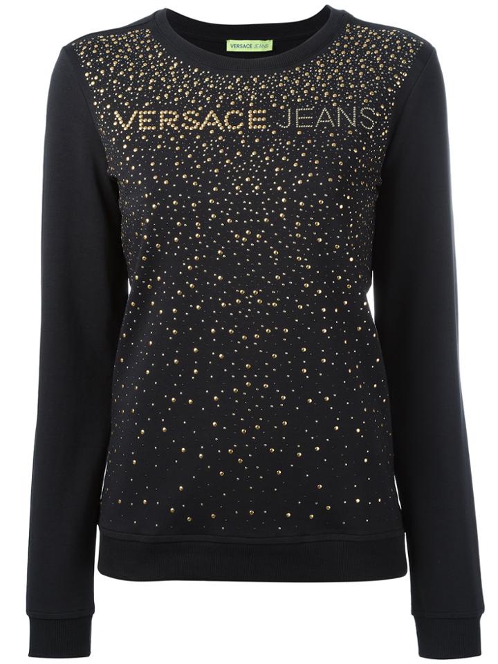 Versace Jeans Studded Detail Sweatshirt - Black