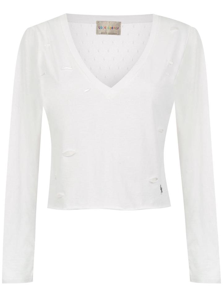 Andrea Bogosian Perforated Top - White
