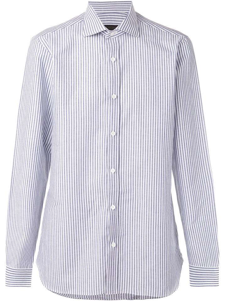 Z Zegna Striped Shirt - White