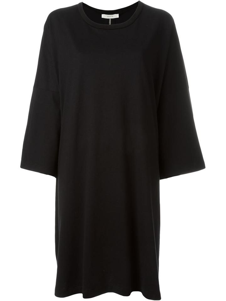 Alyx Zip Back T-shirt Dress, Women's, Size: Medium, Black, Viscose/acetate