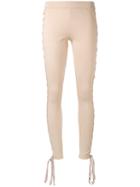 Lace-up Skinny Trousers - Women - Nylon/spandex/elastane/viscose - S, Nude/neutrals, Nylon/spandex/elastane/viscose, Fenty X Puma