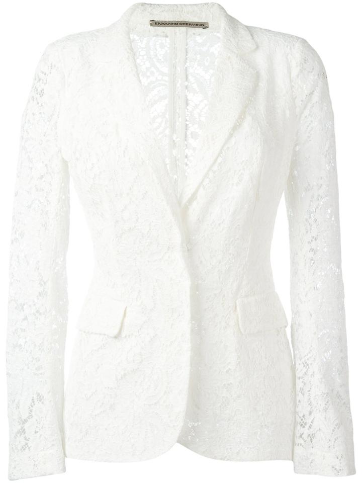 Ermanno Scervino Lace Blazer - White