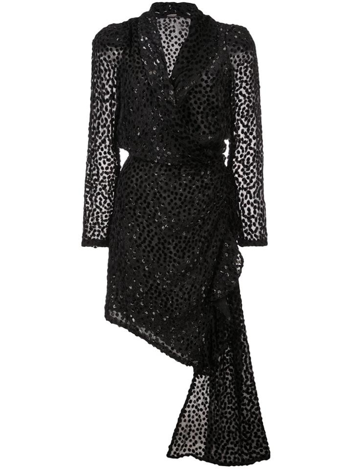 Dodo Bar Or Polka Dot Asymmetrical Dress - Black