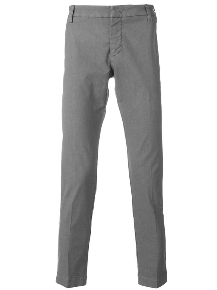 Entre Amis Cropped Tapered Trousers - Grey