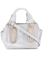See By Chloé Double Handles Tote, Women's, Grey, Cotton/leather