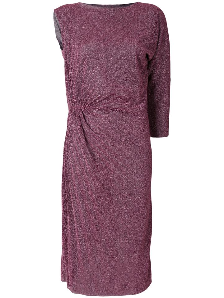 A.f.vandevorst Ruched Glitter Dress - Pink & Purple