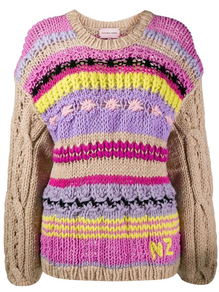 Natasha Zinko Chunky Knit Jumper - Purple
