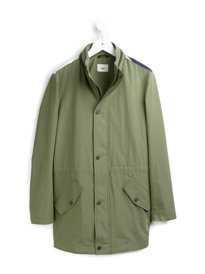 Fendi Kids Logo Parka, Boy's, Size: 12 Yrs, Green