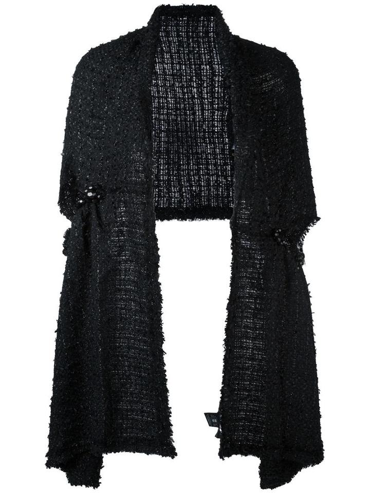 Simone Rocha 'scarf' Cape Jacket, Women's, Black, Acrylic/nylon/polyester/wool