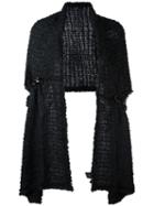 Simone Rocha 'scarf' Cape Jacket, Women's, Black, Acrylic/nylon/polyester/wool