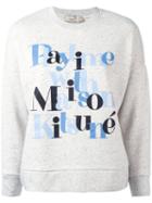 Maison Kitsuné 'playtime' Print Sweatshirt, Women's, Size: Medium, Grey, Cotton/viscose/polyester