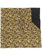 Altea Chevron Patterned Frayed Edge Scarf - Yellow