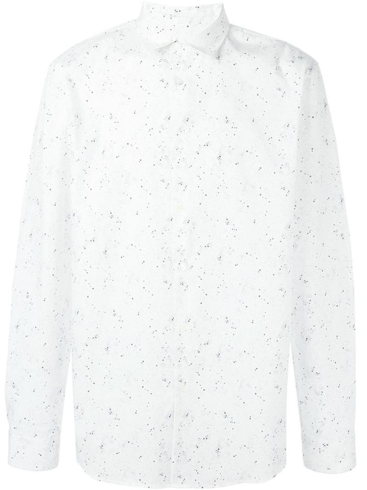 A.p.c. Dot Print Shirt, Men's, Size: Xs, White, Cotton