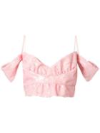 Simone Rocha Sequinned Crop-top - Pink