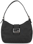 Fendi Vintage Zucca Pattern Shoulder Bag - Black