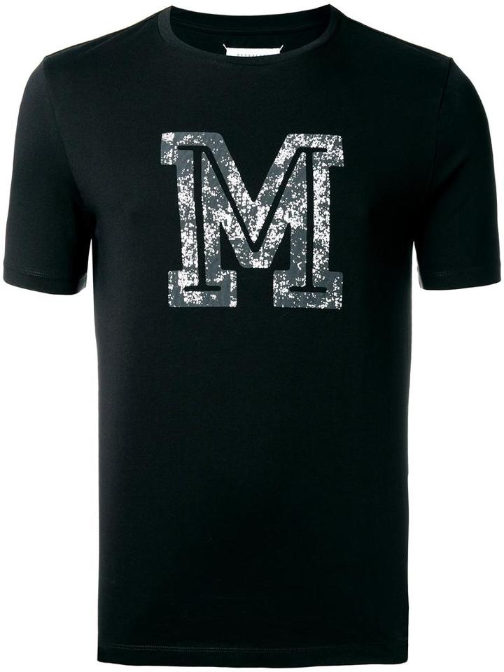 Maison Margiela M Print T-shirt, Men's, Size: 54, Black, Cotton