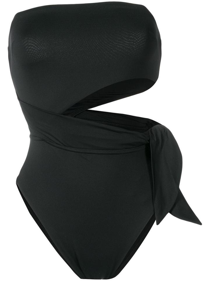 Zimmermann Scarf Cut-out Swimsuit - Black