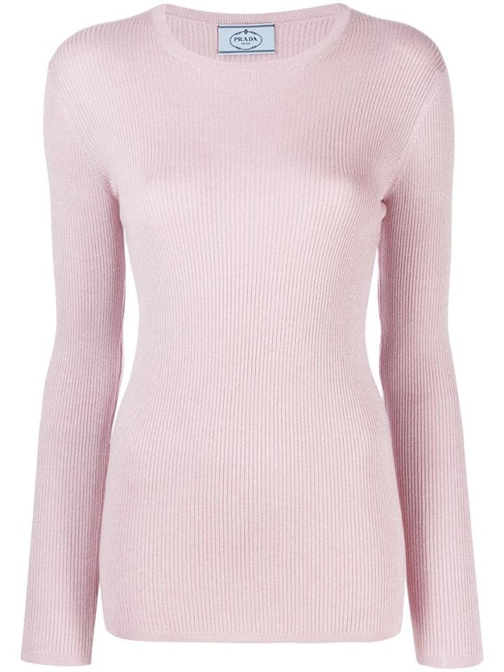 Prada Crew Neck Sweater - Pink