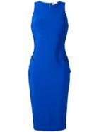 Mugler - Cut Out Detail Dress - Women - Polyamide/spandex/elastane/viscose - 40, Blue, Polyamide/spandex/elastane/viscose