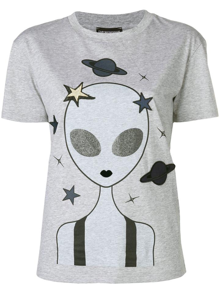 Emporio Armani Alien Print T-shirt - Grey