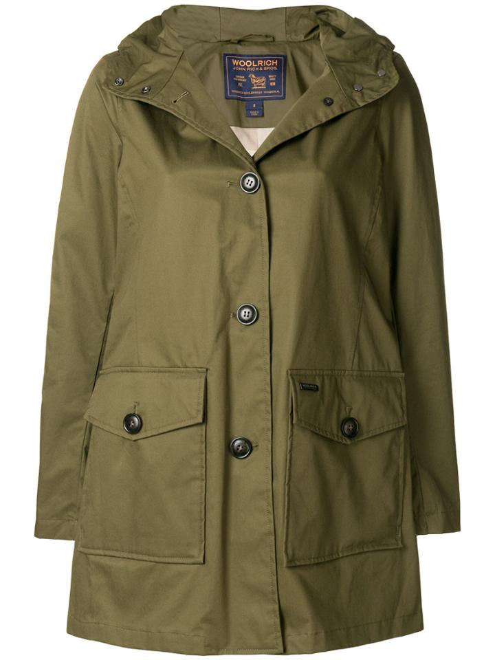 Woolrich Button-up Parka Jacket - Green
