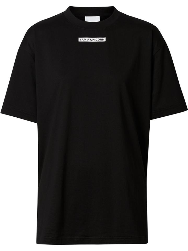 Burberry Unicorn Print Oversized T-shirt - Black