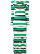 Miu Miu Striped Knitted Dress - Green