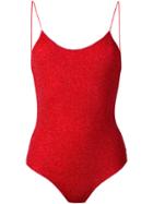 Oseree - Lurex Swimsuit - Women - Polyamide/polyester/spandex/elastane - S, Red, Polyamide/polyester/spandex/elastane