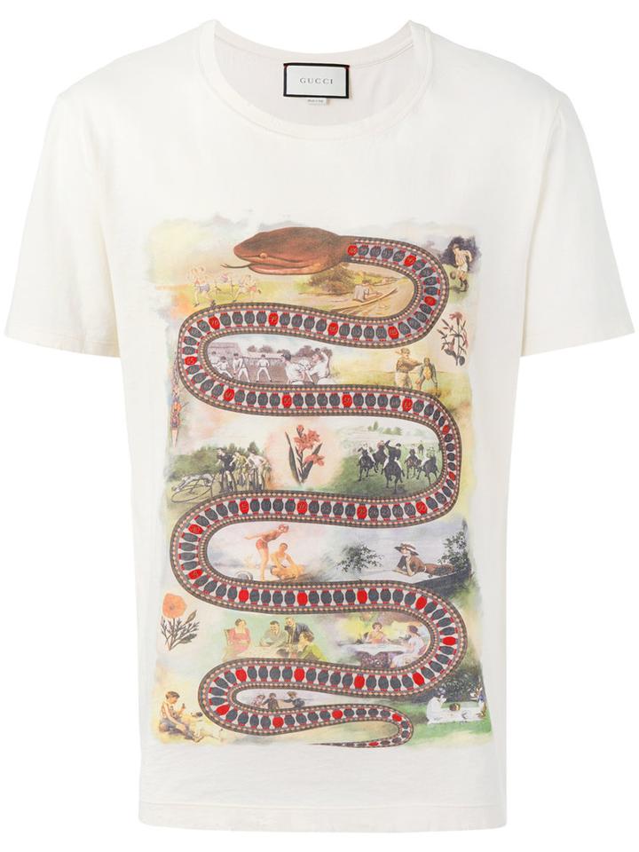 Gucci - Kingsnake Print T-shirt - Men - Cotton - Xl, Nude/neutrals, Cotton