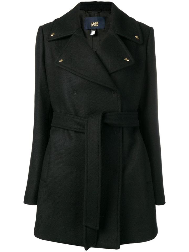Cavalli Class Belted Trenchoat - Black