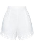 Ermanno Ermanno Lace Detail Mini Shorts - White