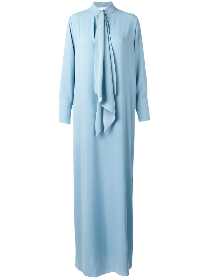 Sonia Rykiel Neck Detail Shift Dress, Women's, Size: 40, Blue, Triacetate/polyester