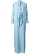Sonia Rykiel Neck Detail Shift Dress, Women's, Size: 40, Blue, Triacetate/polyester